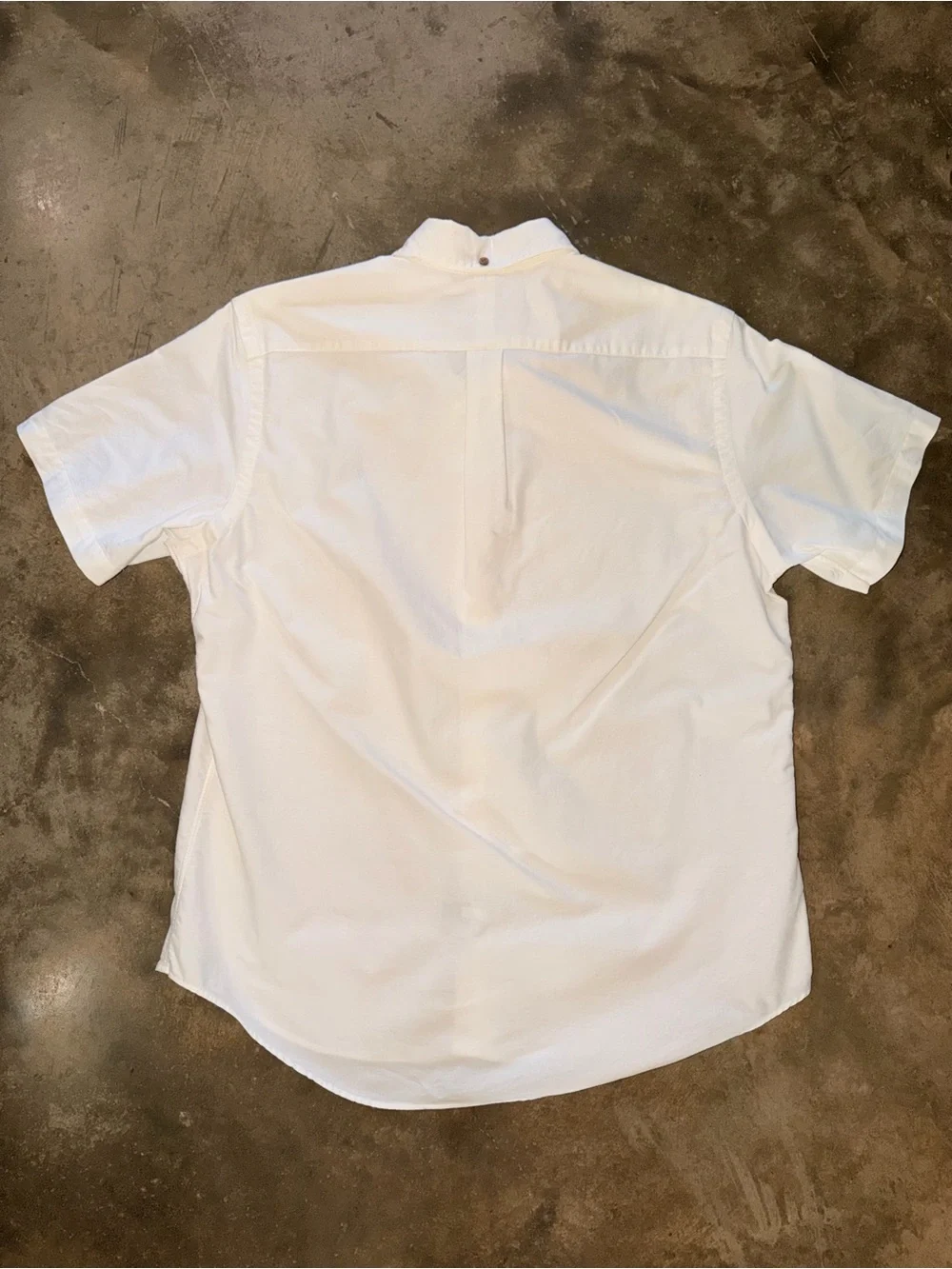 Polo Ralph Lauren White Oxford Button Down Shirt Blue Logo Men’s Large Cotton